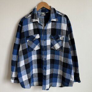Vintage Deer Creek Cotton Flannel Shirt 2XL Plaid Button Up
